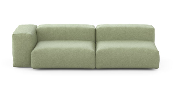 Preset two module chaise sofa - 241 x 94 - linen - olive