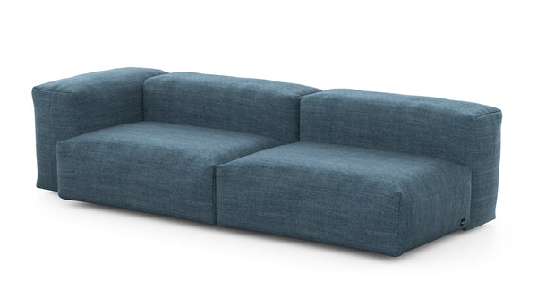 Preset two module chaise sofa - 241 x 94 - pique - dark blue