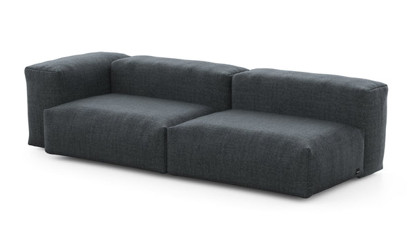 Preset two module chaise sofa - 241 x 94 - pique - dark grey