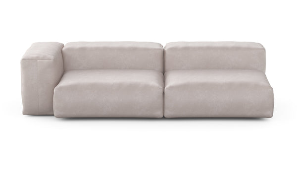 Preset two module chaise sofa - 241 x 94 - velvet - light grey
