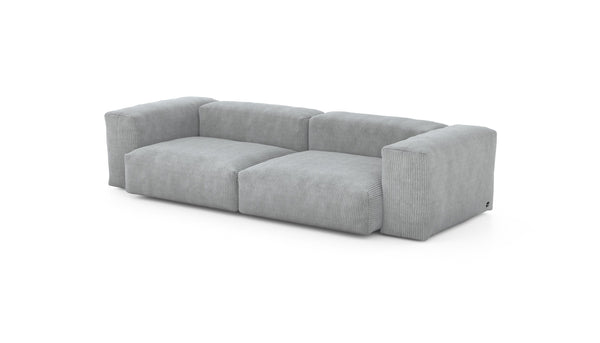 Preset two module sofa - cord velours - light grey - 272cm x 115cm