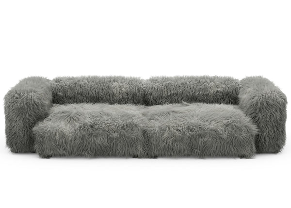 Preset two module sofa - flokati - grey - 272cm x 115cm