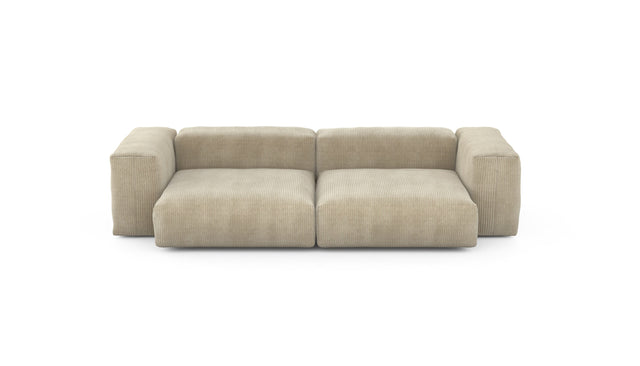 Preset two module sofa - cord velours - sand - 272cm x 136cm