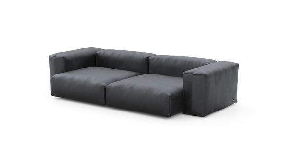 Preset two module sofa - velvet - dark grey - 272cm x 136cm