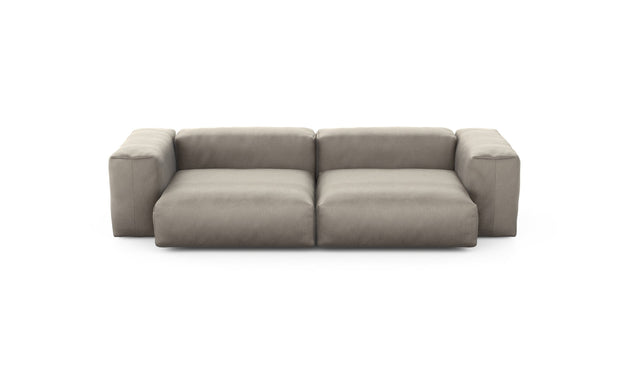 Preset two module sofa - velvet - stone - 272cm x 136cm