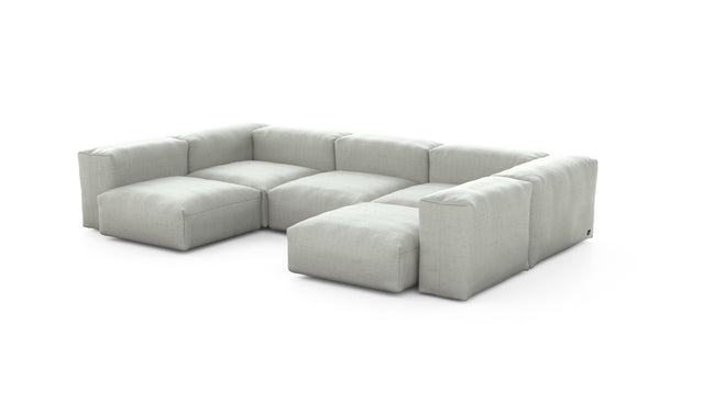 Preset u-shape sofa - pique - light grey - 314cm x 199cm