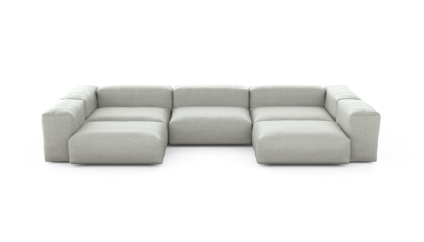 Preset u-shape sofa - pique - light grey - 377cm x 199cm