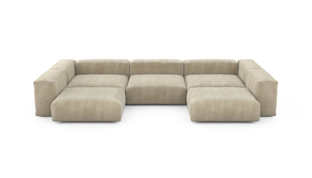 Preset u-shape sofa - cord velours - sand - 377cm x 241cm