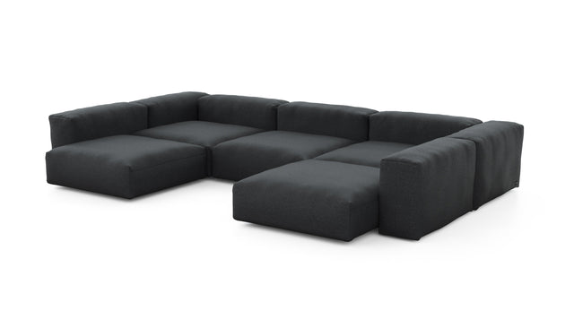 Preset u-shape sofa - linen - anthracite - 377cm x 241cm