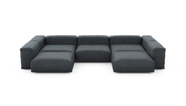 Preset u-shape sofa - pique - dark grey - 377cm x 241cm