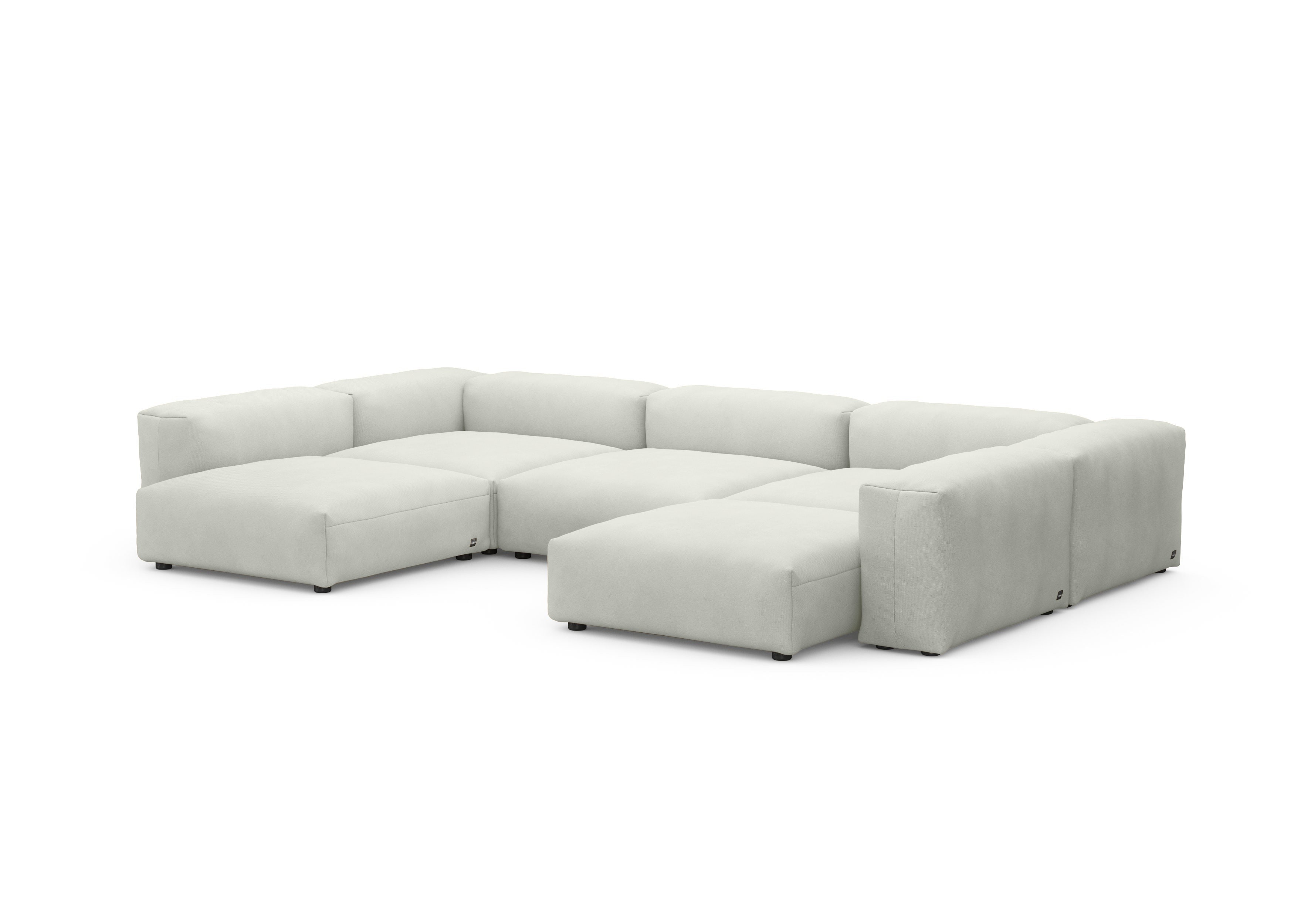 Preset U-Shape Sofa L Herringbone creme