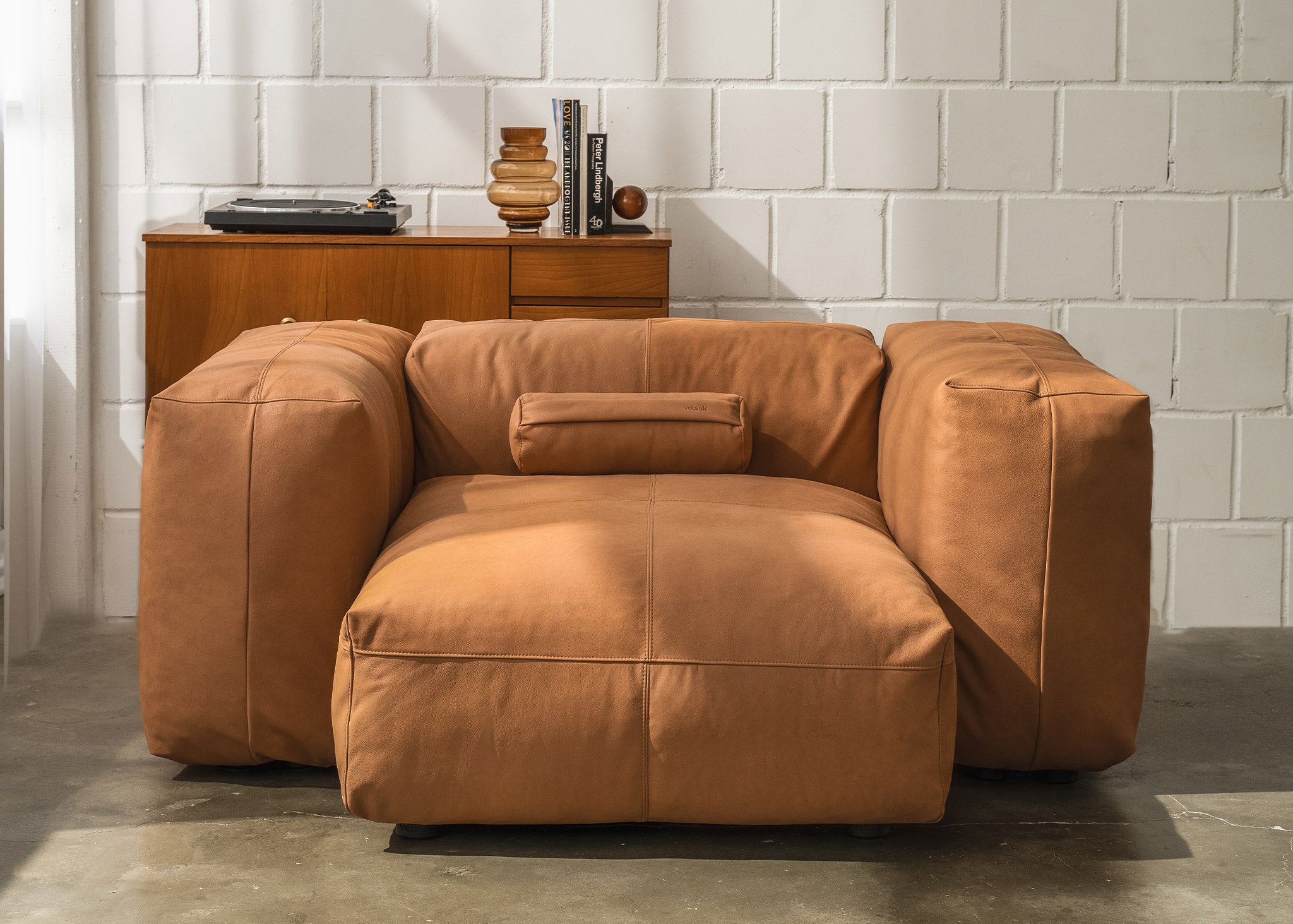 vetsak®-Corner Sofa L Leather brown