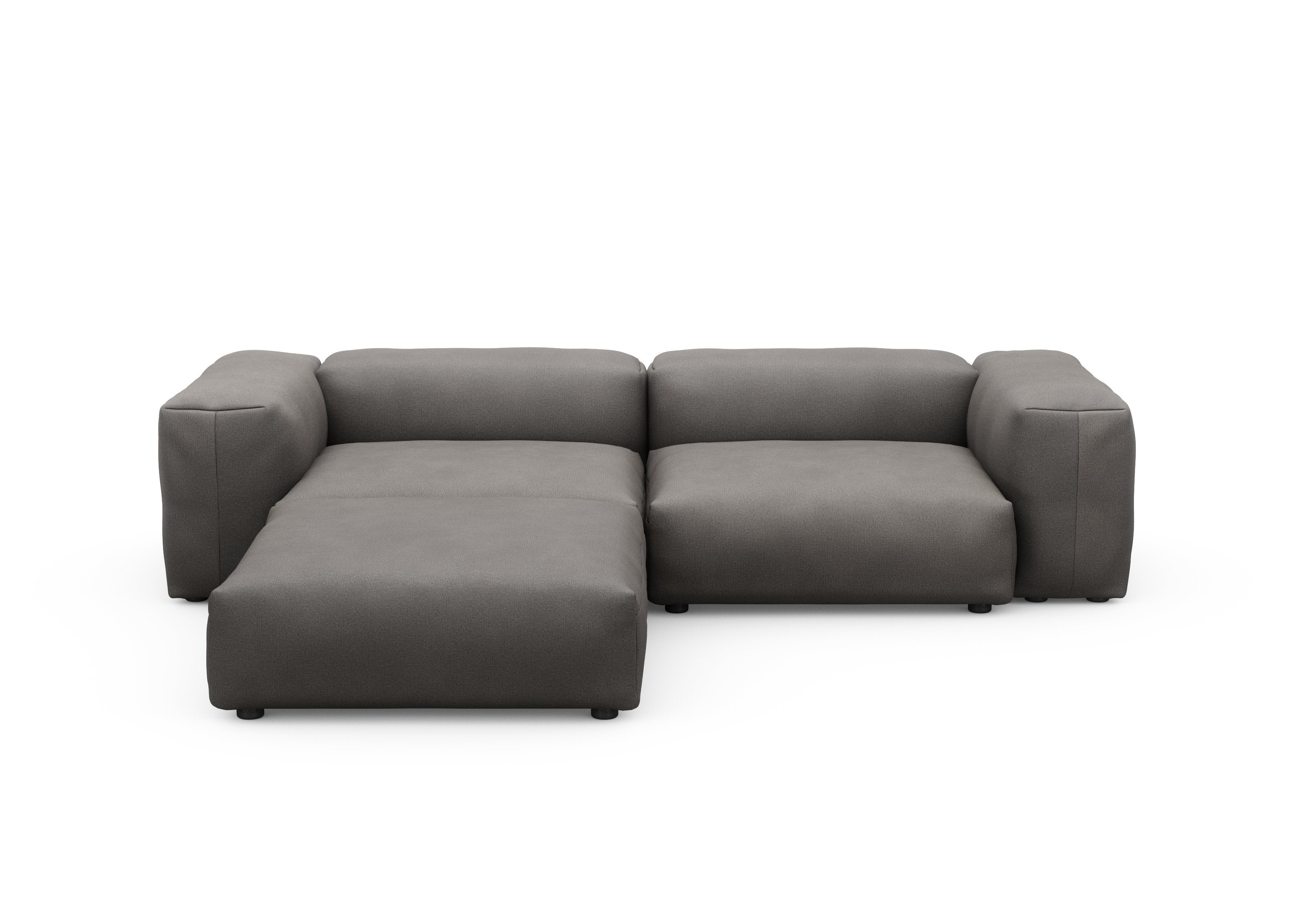 vetsak®-Corner Sofa L Canvas dark grey