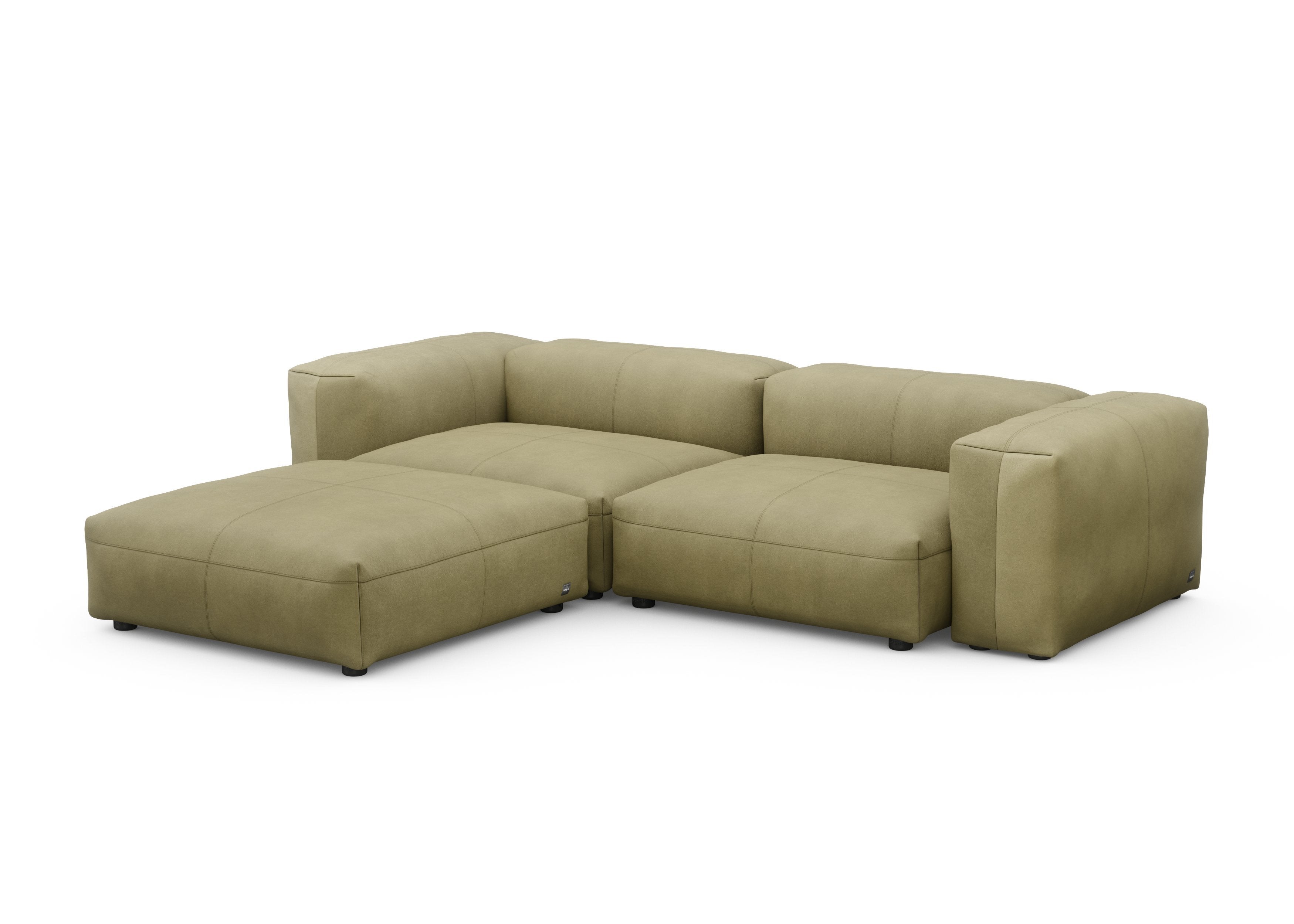 vetsak®-Corner Sofa L Leather olive