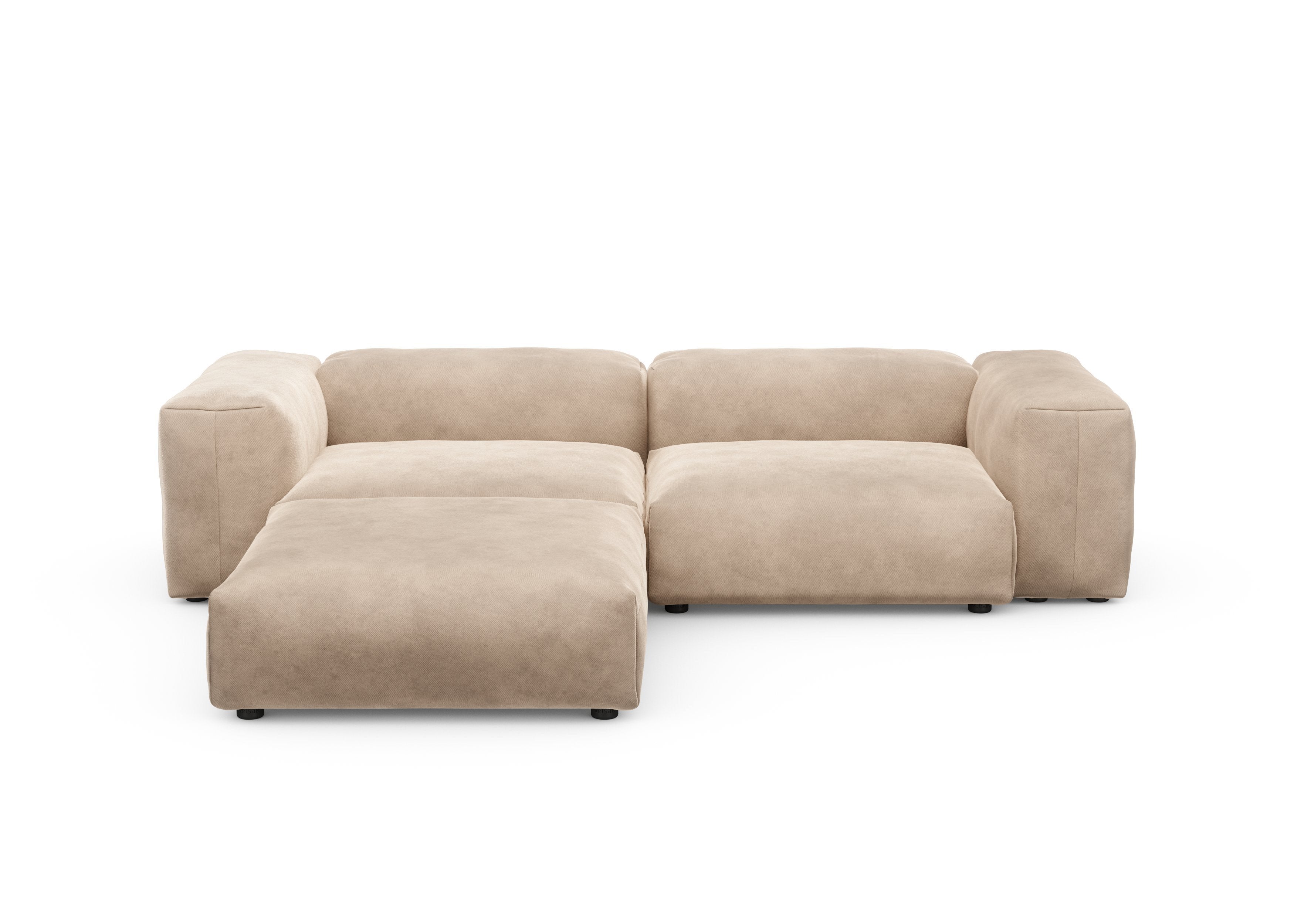 vetsak®-Corner Sofa L Velvet stone