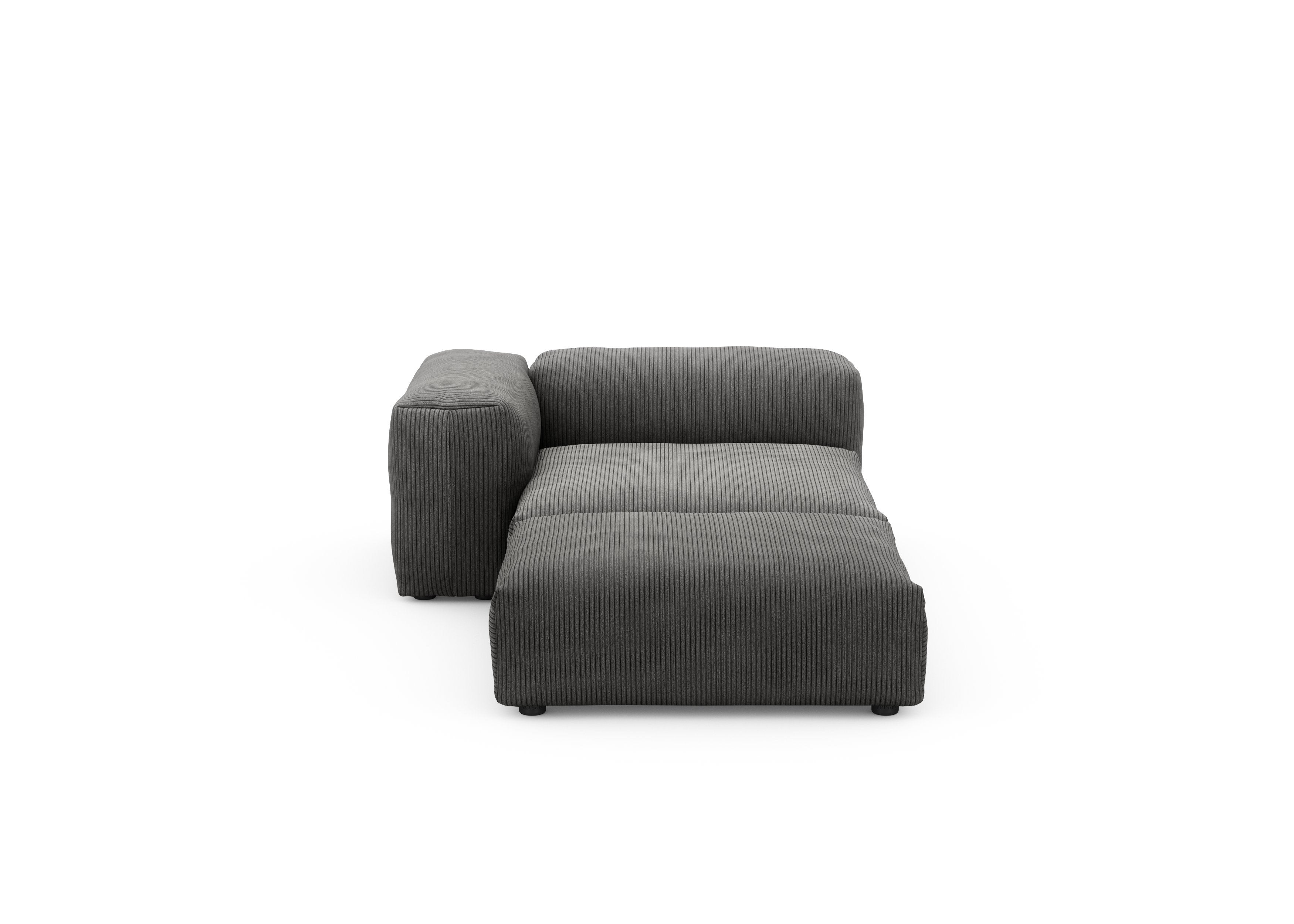 vetsak®-Sofa Daybed L Cord Velours dark grey