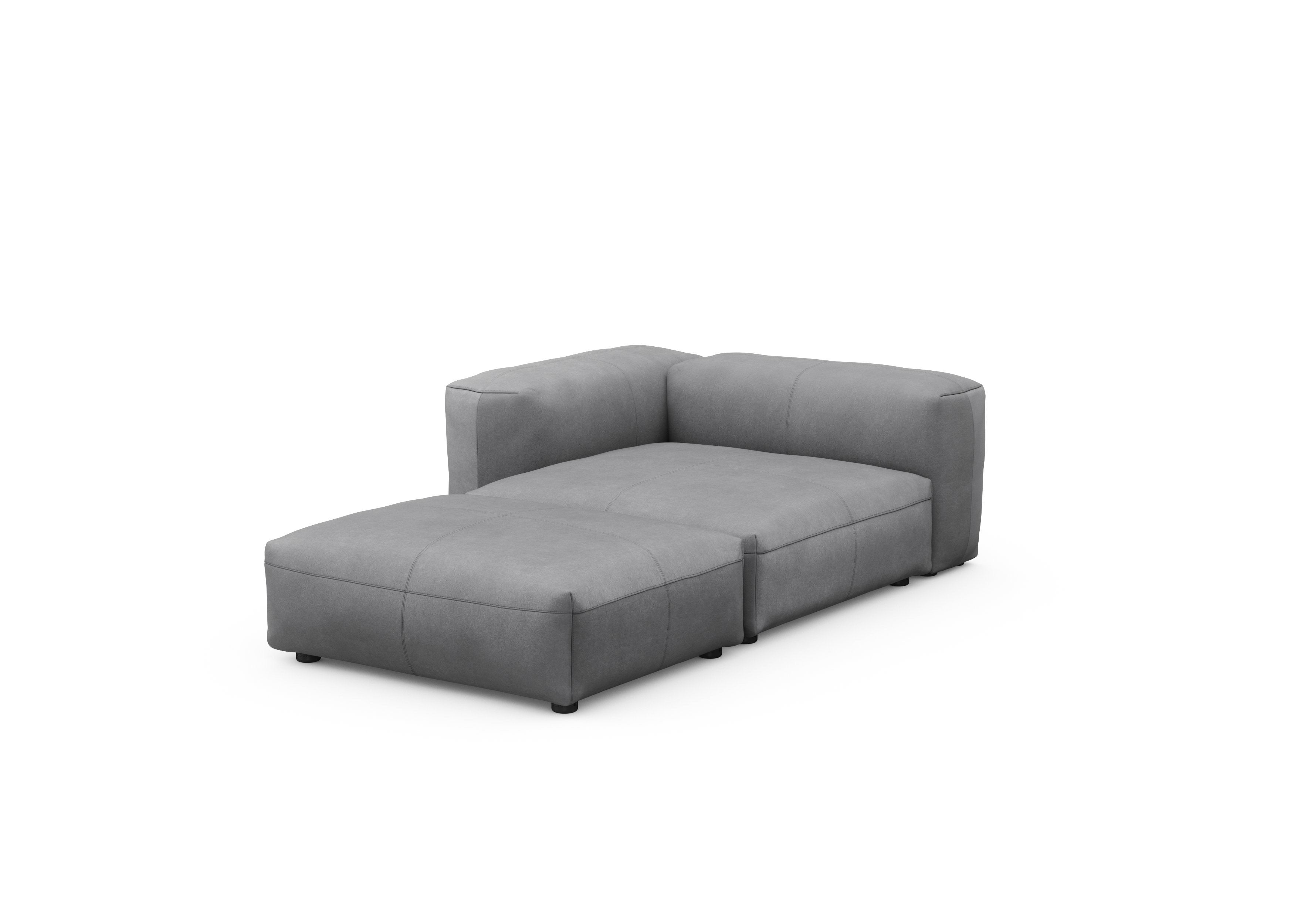 vetsak®-Sofa Daybed L Leather dark grey