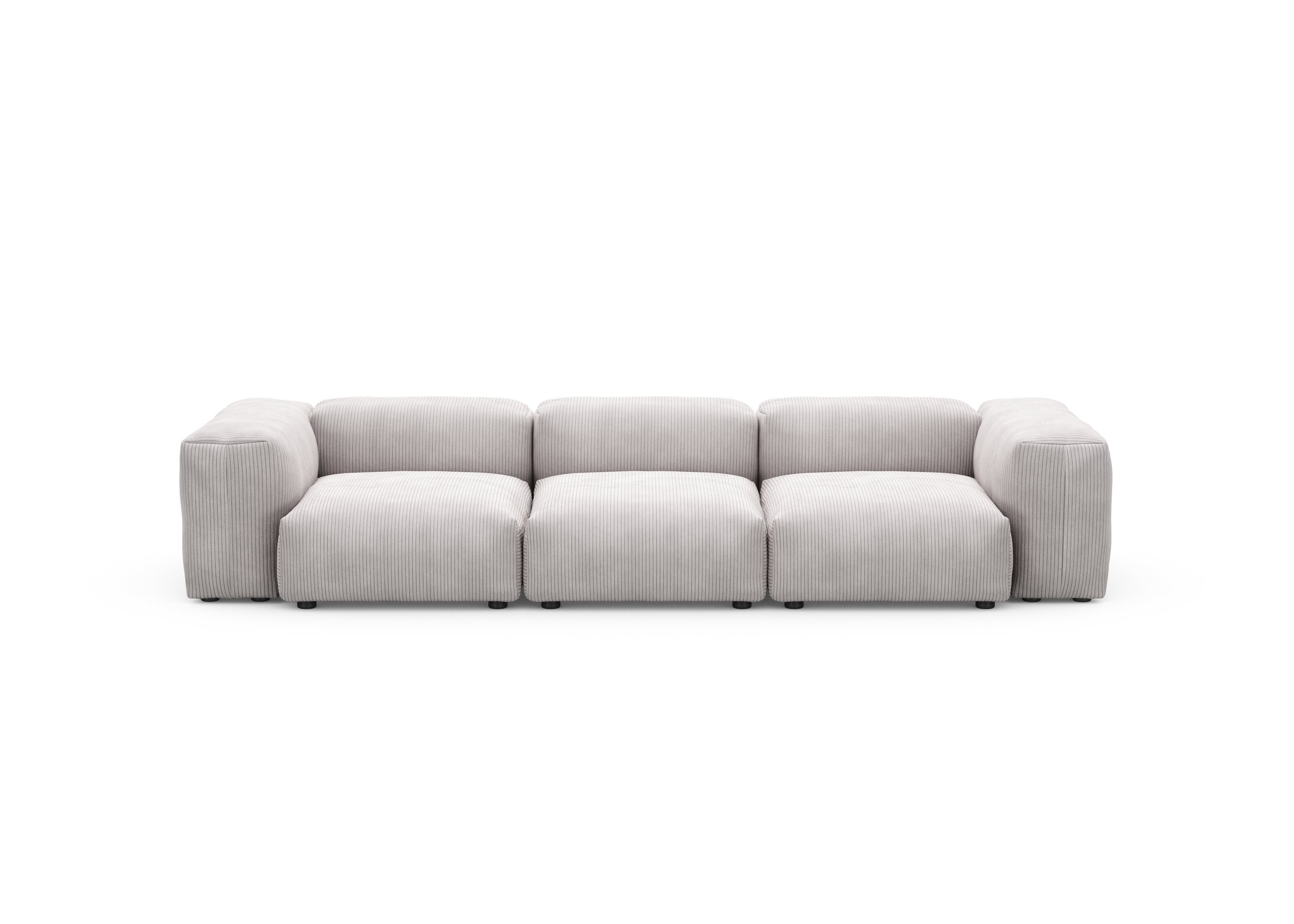 vetsak®-Three Seat Sofa S Cord Velours platinum