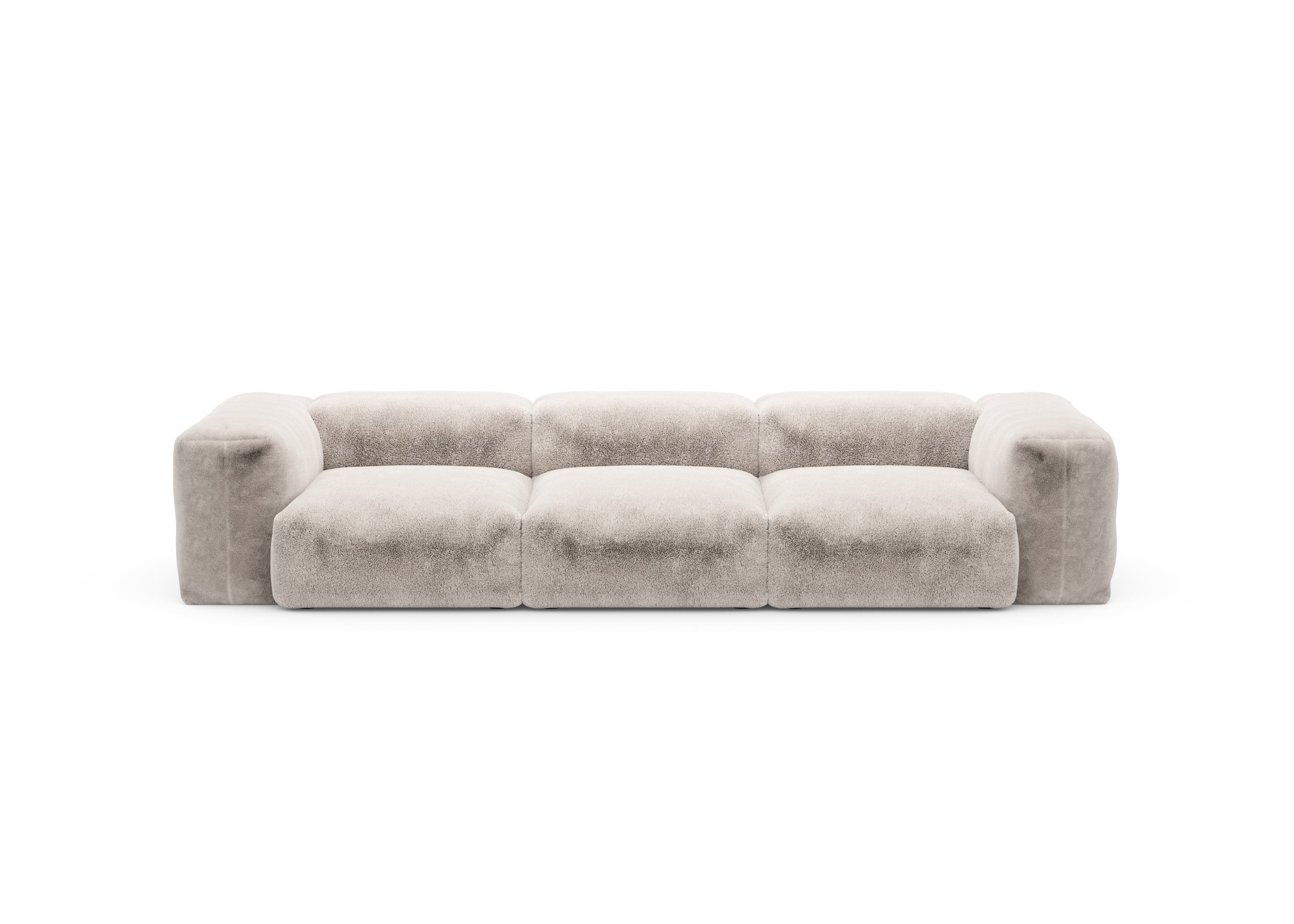 vetsak®-Three Seat Sofa S Faux Fur beige