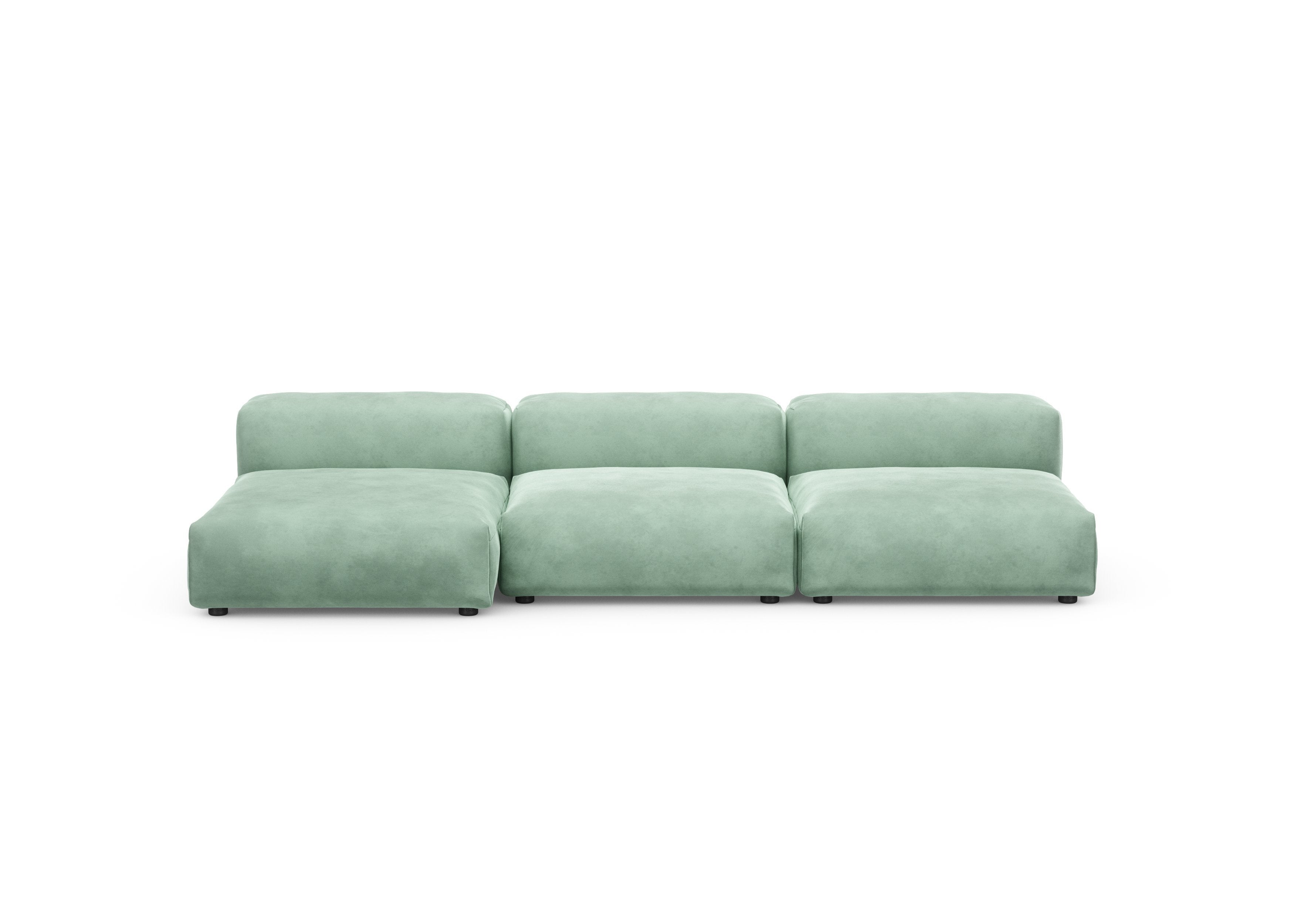 vetsak®-Three Seat Sofa L Velvet mint