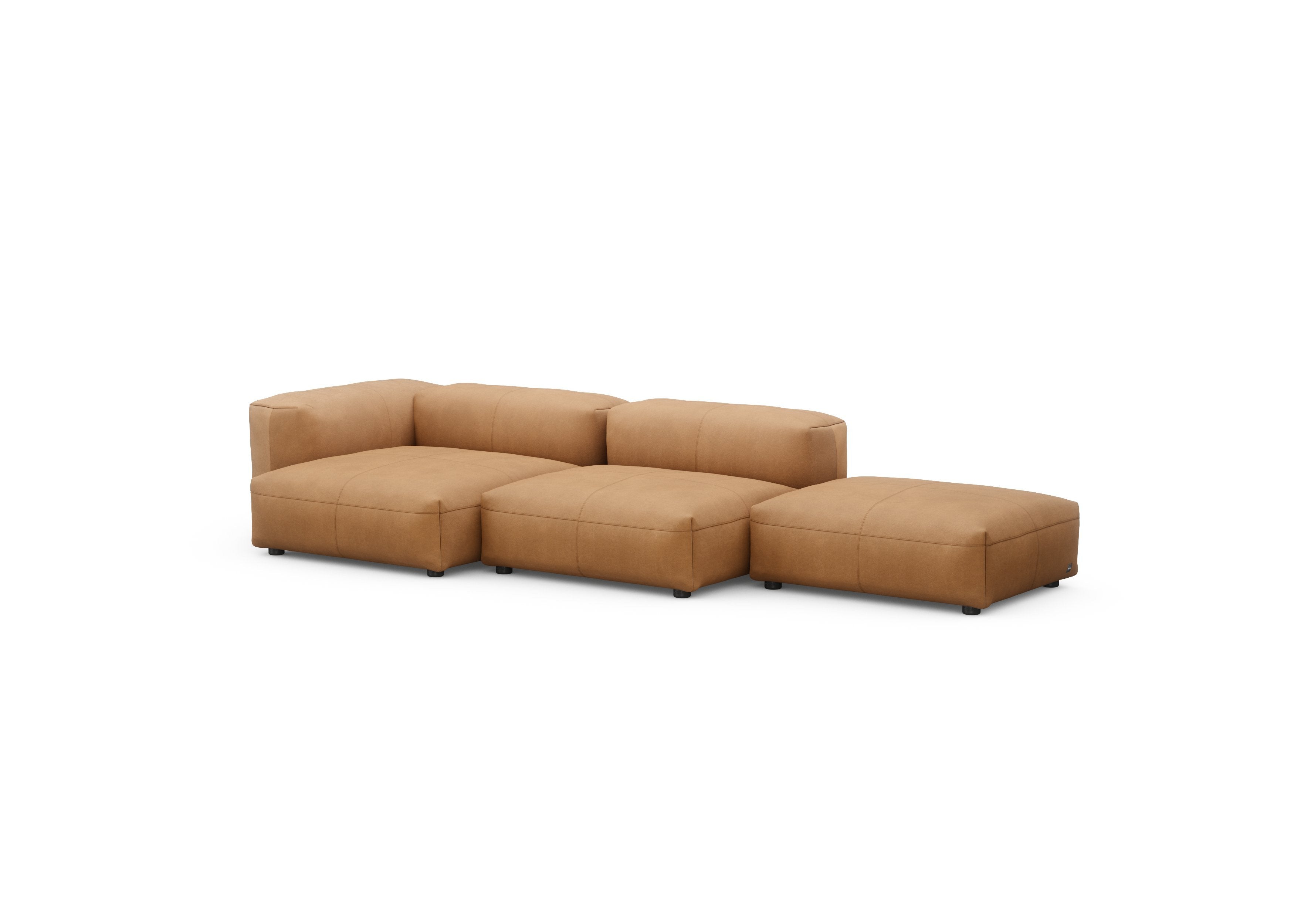 vetsak®-Three Seat Sofa L Leather brown