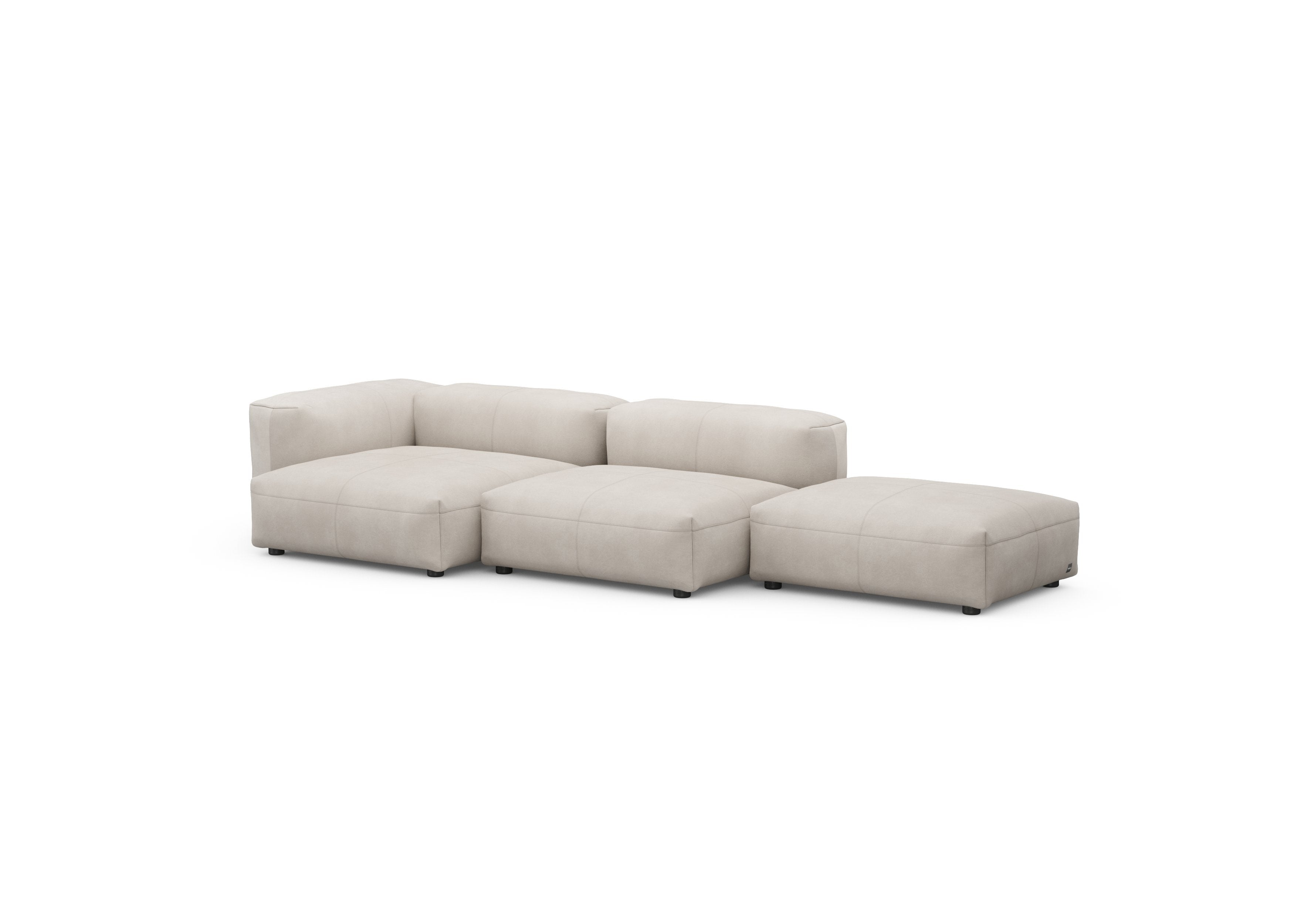 vetsak®-Three Seat Sofa L Leather light grey