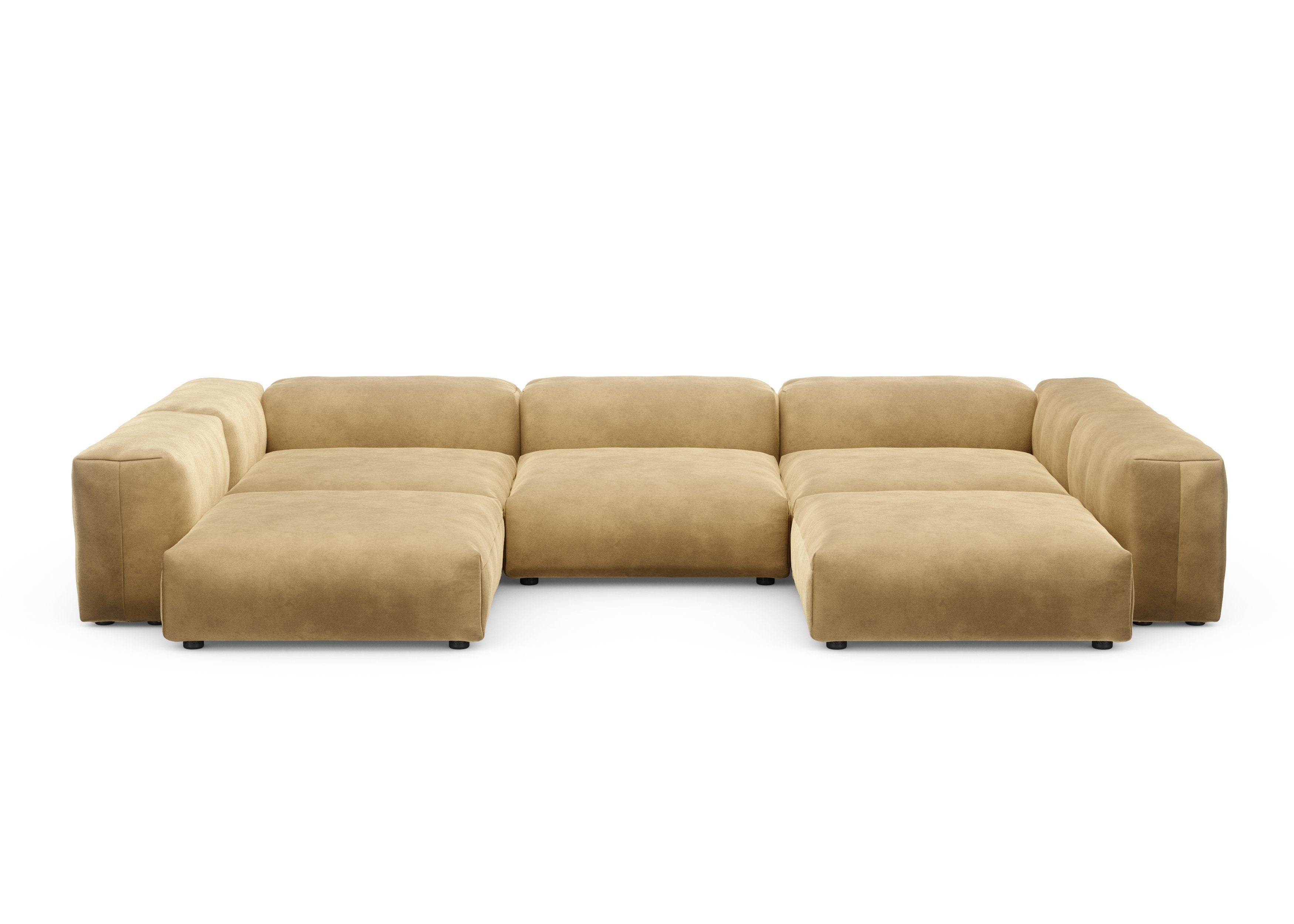 vetsak®-U-Shape Sofa L Velvet caramel