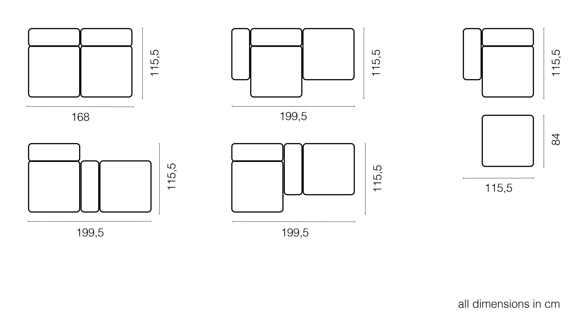 vetsak®-Two Seat Lounge Sofa S Leather stone