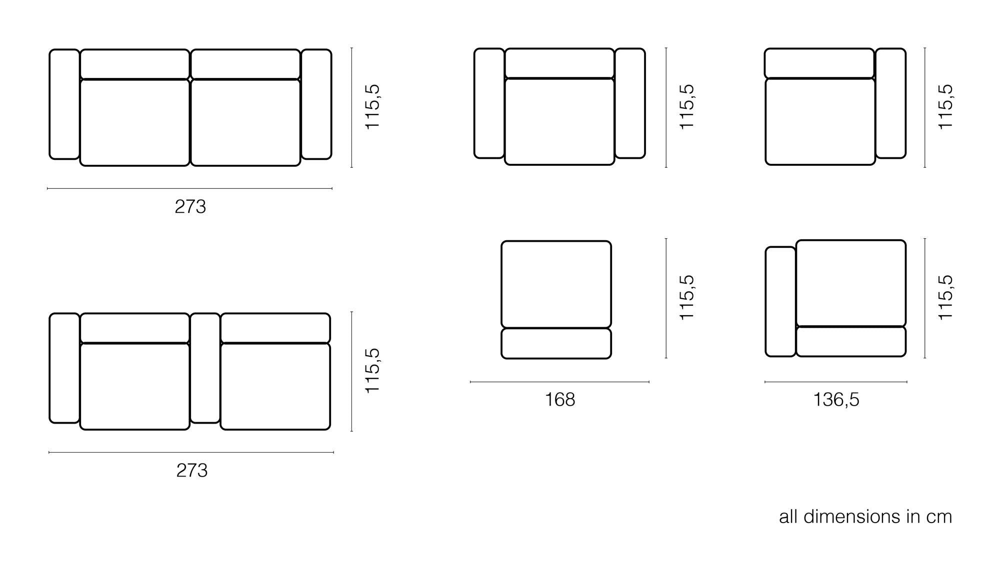 vetsak®-Two Seat Sofa M Linen stone