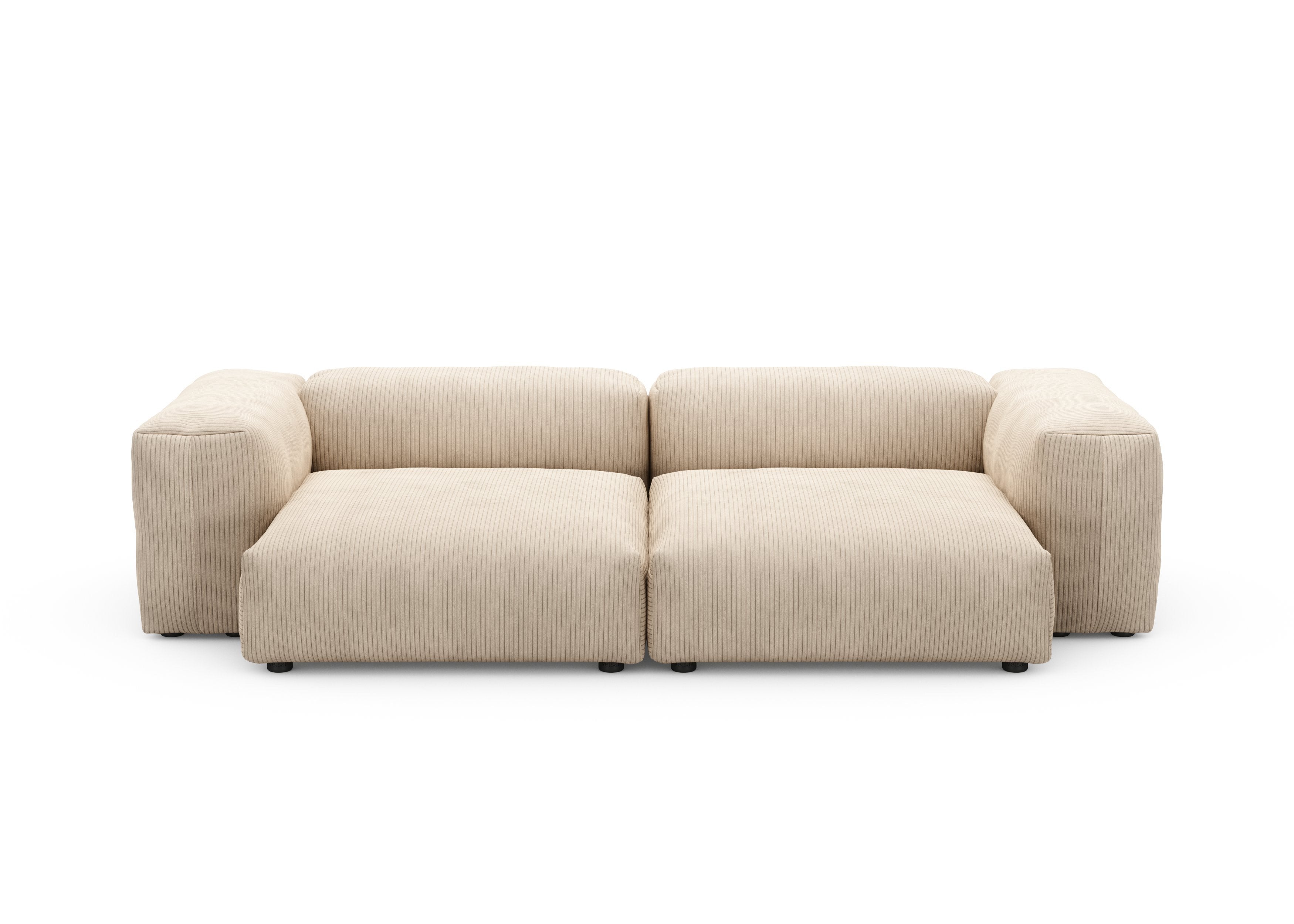 vetsak®-Two Seat Sofa L Cord Velours sand