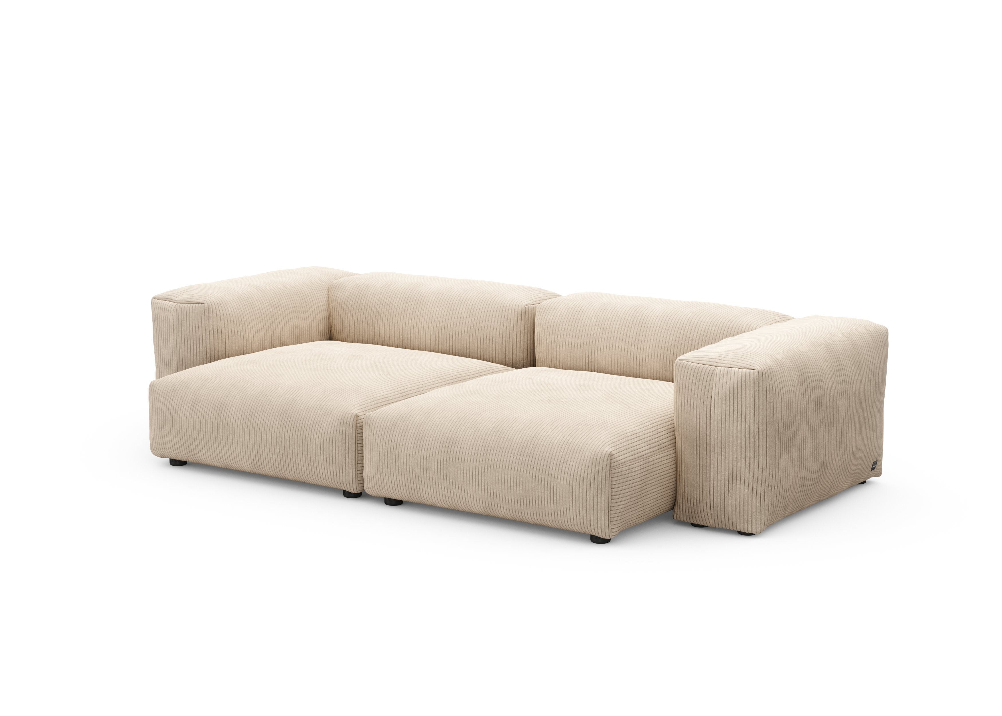 vetsak®-Two Seat Sofa L Cord Velours sand