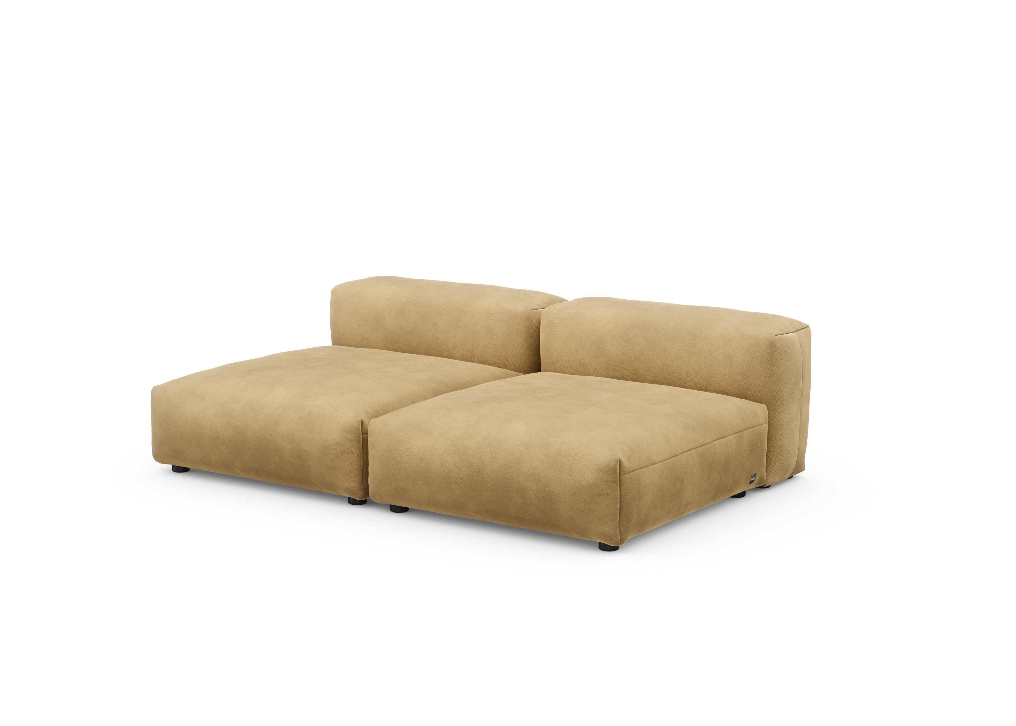 vetsak®-Two Seat Lounge Sofa L Velvet caramel