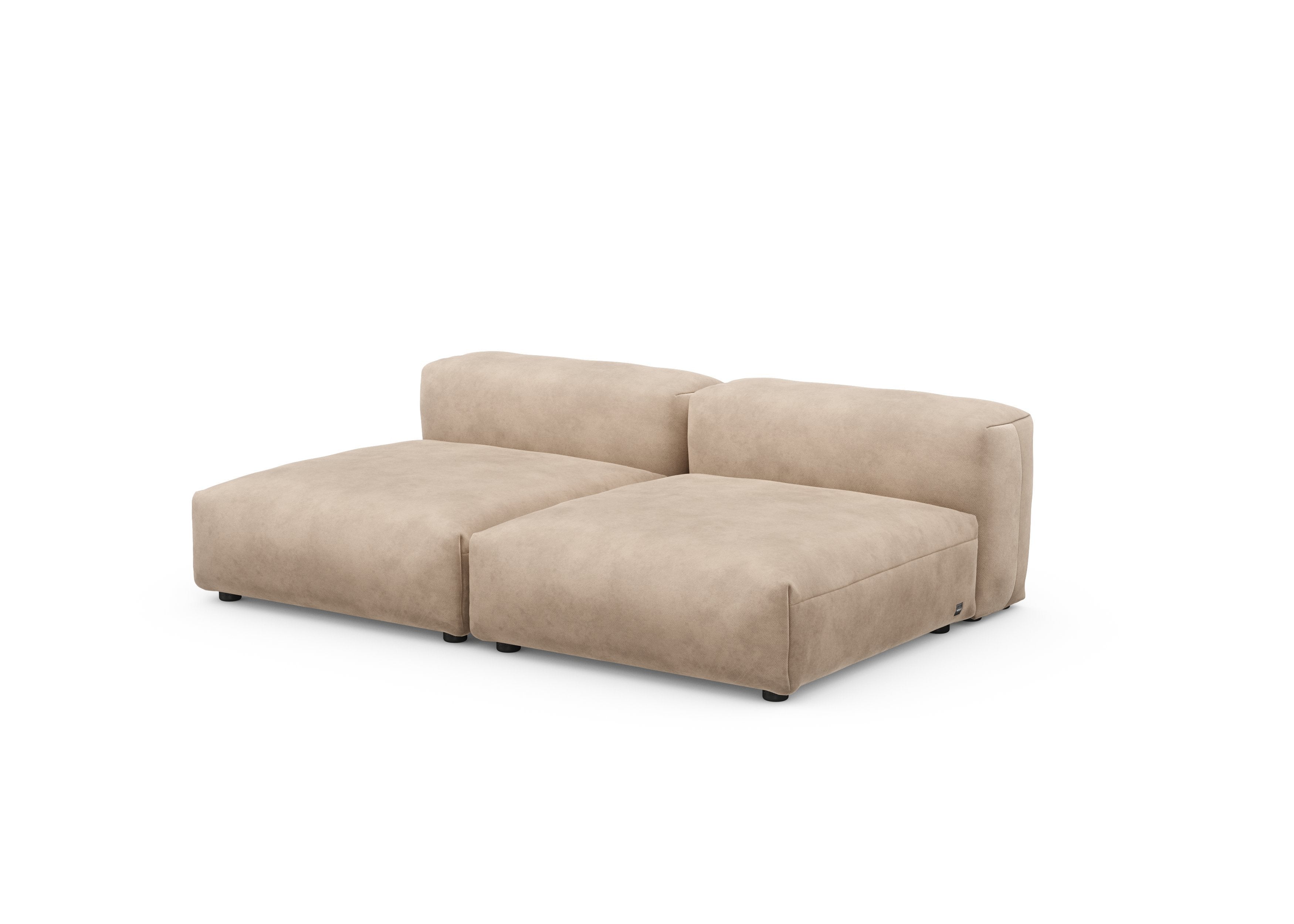 vetsak®-Two Seat Lounge Sofa L Velvet stone