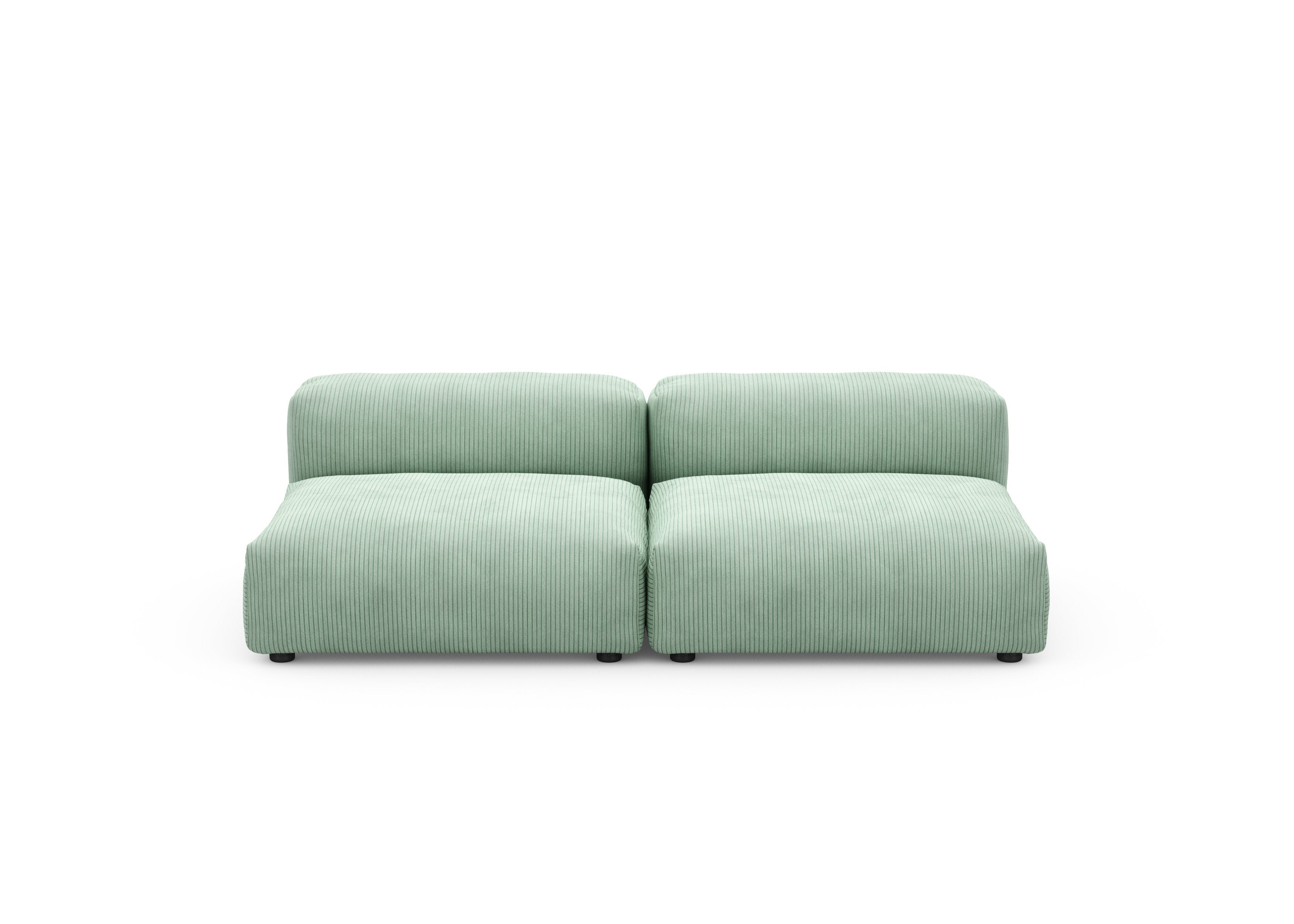 vetsak®-Two Seat Lounge Sofa M Cord Velours duck egg
