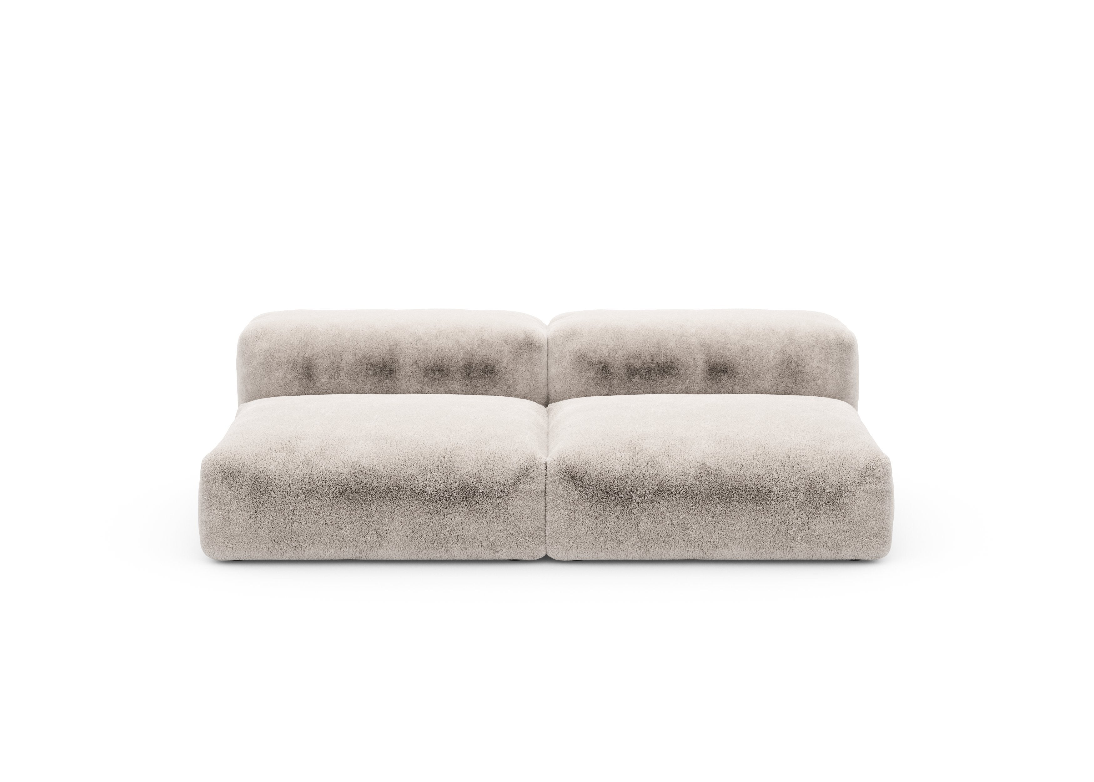 vetsak®-Two Seat Lounge Sofa M Faux Fur beige