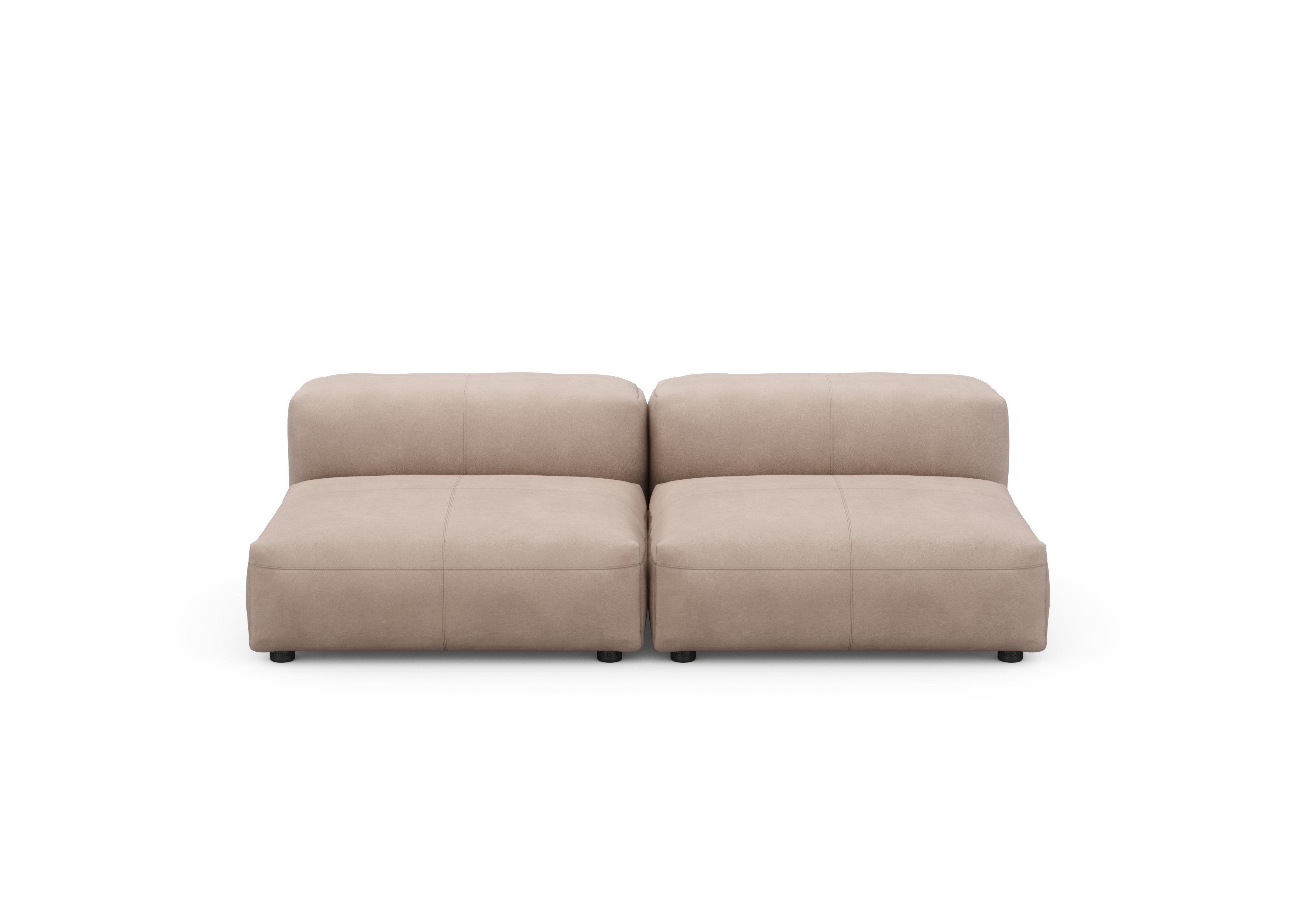 vetsak®-Two Seat Lounge Sofa M Leather stone
