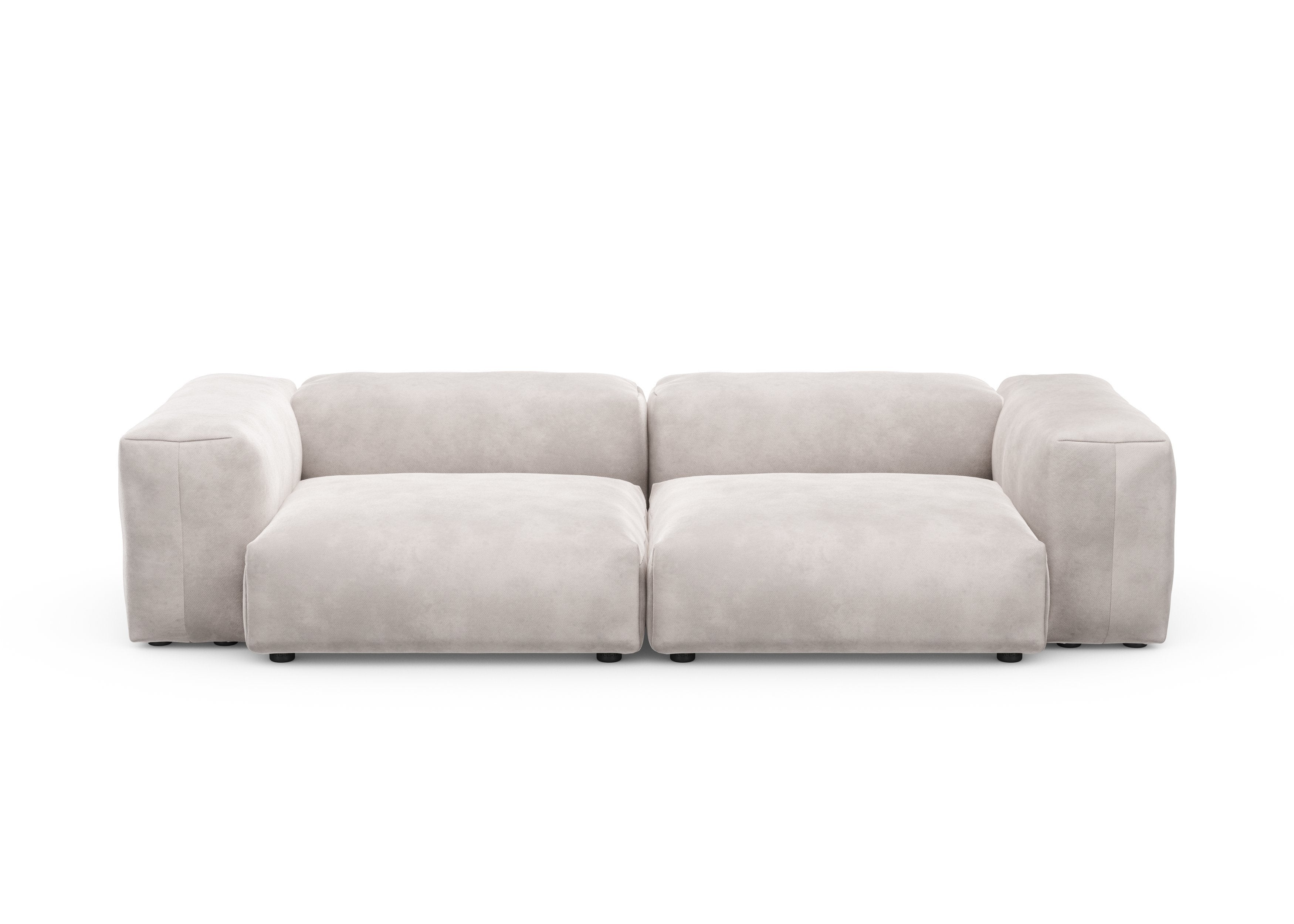vetsak®-Two Seat Sofa M Velvet light grey