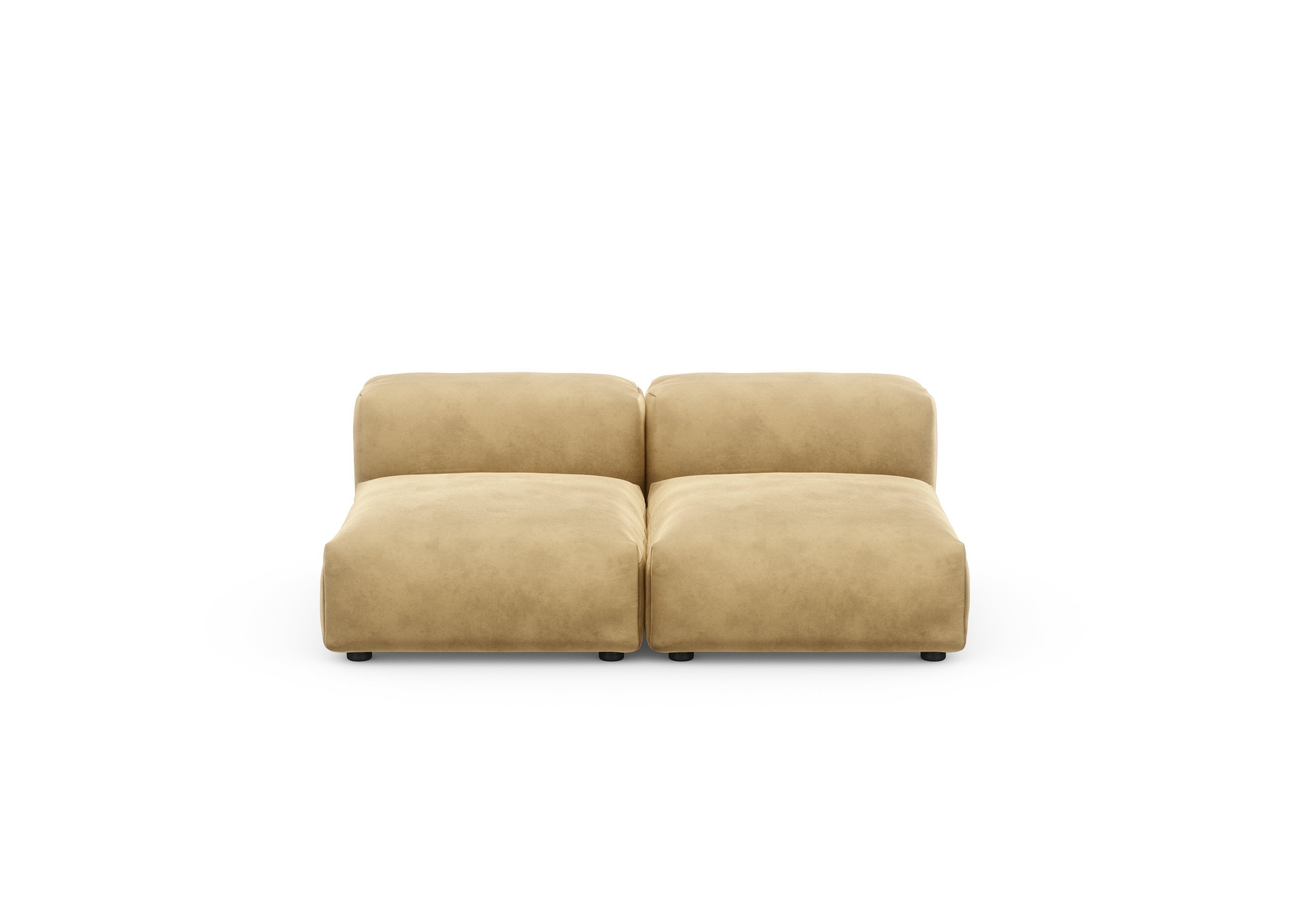 vetsak®-Two Seat Lounge Sofa S Velvet caramel